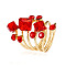 Alloy Rhinestone Multi-layer Rings, European and American Exaggerated Large Spring Ring Jewelry, Siam