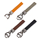 4 Sets 4 Colors Microfiber Leather Keychain, with Iron Screwdriver and Alloy Key Clasps & Key Ring, Mixed Color, 1 set/color