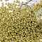 12/0 Glass Seed Beads, Metallic Colours Style, Round, Pale Goldenrod, 12/0, 2mm, Hole: 1mm, about 30000pcs/pound