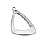 Non-Tarnish Triangle Ring 304 Stainless Steel Pendants, Stainless Steel Color, 33x22x1.5mm, Hole: 2mm