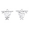 Non-Tarnish 201 Stainless Steel Pendants, Bat, Stainless Steel Color, 23x25x2.5mm, Hole: 2.5mm