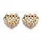 Brass Pendants, Hollow, Nickel Free, Longevity Lock, Real 18K Gold Plated, 17x19x5.5mm, Hole: 1.5mm