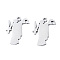 Non-Tarnish 201 Stainless Steel Pendants, Laser Cut, Guard, Stainless Steel Color, 18x14x1mm, Hole: 1.4mm