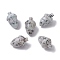 Natural Sesame Jasper/Kiwi Beads, No Hole/Undrilled, for Wire Wrapped Pendant Making, Filbert, 27.5~30x18~19.5mm