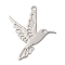 Rack Plating Brass Filigree Pendants, Long-Lasting Plated, Cadmium Free & Nickel Free & Lead Free, Bird Charms, Platinum, 21x17x0.3mm, Hole: 1.2mm