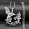 201 Stainless Steel Pendant Necklaces, Phoenix, Stainless Steel Color, 23.31 inch(59.2cm)