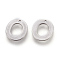 Tarnish Resistant 304 Stainless Steel Charms, Letter, Letter.O, 11x10x0.6mm, Hole: 1mm