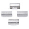 316 Surgical Stainless Steel Beads, with Shell, Stainless Steel Color, Hexagon with Word Happy, Seashell Color, 12x6x6mm, Hole: 2mm