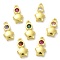 30Pcs Brass Micro Pave Cubic Zirconia Pendants, Real 18K Gold Plated, Star, Golden, 10x5.5x2mm, Hole: 0.8mm