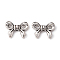 Tibetan Style Alloy Beads, Bowknot, Antique Silver, Lead Free & Cadmium Free & Nickel Free, 10x14x3mm, Hole: 1mm