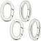 Beebeecraft 1 Box 4Pcs Spring Gate Rings Stainless Steel 13x20x3mm Oval Carabiner for DIY Jewelry Making