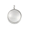 304 Stainless Stee Locket Pendants, with Glass, Flat Round Charm, Stainless Steel Color, 26x19x13mm, Hole: 5mm