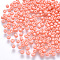 8/0 Baking Paint Glass Round Seed Beads, Light Salmon, 3~3.5x2mm, Hole: 1~1.2mm, about 10000pcs/pound