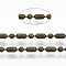 Brass Ball Chains, Ball-Bar Style, Round and Oval, Long-Lasting Plated, Soldered, with Spool, Cadmium Free & Nickel Free & Lead Free, Antique Bronze, 3.7x2mm, about 301.83 Feet(92m)/roll