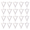 UNICRAFTALE 20Pcs Triangle Charms Pendants 304 Stainless Steel Pendants Triangle Metal Charms 1.2mm Hole Jewelry Pendants Bracklets Charms for Jewellery DIY