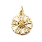 Rack Plating Brass Pendants, with Cubic Zirconia and Enamel, Flower Charms, Long-Lasting Plated, Lead Free & Cadmium Free, with Jump Ring, Real 18K Gold Plated, White, 14x12.5x4mm, Hole: 3.5mm