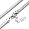 Non-Tarnish Unisex 304 Stainless Steel Herringbone Chain Necklaces, with Lobster Claw Clasps, Stainless Steel Color, 17.71 inch(45cm), 5mm