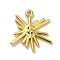 304 Stainless Steel Pendants, Dollar Sign Charm, Real 18K Gold Plated, 23x21x2mm, Hole: 1.4mm