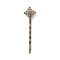 Brass Hair Bobby Pin Findings, Square, Lead Free, Antique Bronze, 17x62mm