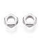 Brass Spacer Beads, Cadmium Free & Nickel Free & Lead Free, Faceted, Pentagon, Real Platinum Plated, 5.5x5.5x2mm, Hole: 2.8mm