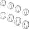 8Pcs 8 Size 201 Stainless Steel Grooved Finger Ring for Men Women, Stainless Steel Color, Inner Diameter: US Size 5 1/4~14(15.9~23mm), 1Pc/size