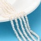 Natural Cultured Freshwater Pearl Beads Strands, Grade 4A+, Rondelle, PeachPuff, 3~3.5mm, Hole: 0.5mm, about 145pcs/strand, 14.61 inch(37.1cm)