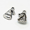 Tibetan Style Alloy Charms, Christmas Hat, Lead Free & Cadmium Free, Antique Silver, 16x10x3mm, Hole: 1.5mm, about 1128pcs/1000g