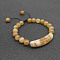 Natural Topaz Jade Bead Braided Bead Bracelets for Women Men, No Size
