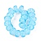 Handmade Lampwork Beads Strands, Rondelle, Light Sky Blue, 11.5~12.5x7mm, Hole: 2.5mm, about 20pcs/strand, 5.51~6''(14~15cm)