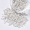 11/0 Grade A Glass Seed Beads, Cylinder, Uniform Seed Bead Size, Matte Metallic Colours, WhiteSmoke, 1.5x1mm, Hole: 0.5mm, about 20000pcs/bag