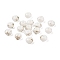 Opaque Spray Painted Glass Beads, Rondelle, Drawbench Style, White, 8x5mm, Hole: 2mm