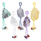 FINGERINSPIRE 5 Pcs Chakra Hanging Ornament Natural Amethyst Citrine Crystal Lapis Lazuli Ruby Hanging with Gemstone Nylon Tassel Crystal Window Car Hanging Rough Stone Ornaments for Home Decoration