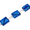 Handmade Silver Foil Glass Beads Strands, Rectangle, with Seed Beads, Royal Blue, 25~27x18~19x7.5~8mm, Hole: 1.2~1.6mm, about 5pcs/strand, 9.65 inch(24.5cm)