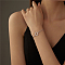 Stainless Steel Snake Chain Slider Bracelets, Ring Jewelry for Women, Silver, 8-1/2 inch(21.5cm)