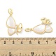 Латунные микропаве прозрачные подвески с фианитом KK-L211-019G-01-3