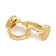 Серьги из латуни с фианитом EJEW-S219-09G-02-2