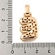 Латунные микропаве прозрачные подвески с фианитом KK-B099-01G-E-3