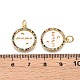 Латунные микропаве прозрачные подвески с фианитом KK-N254-206G-3