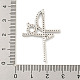 Латунные микропаве прозрачные подвески с фианитом KK-S386-14P-3