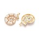 Кулоны с эмалью из латуни с прозрачным кубическим цирконием KK-T071-28G-04-2