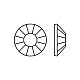Камни preciosa® crystal hotfix с плоской основой Y-PRC-HSS12-50520-200-3