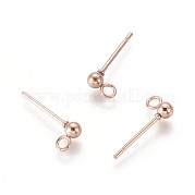 Шариковая серьга-гвоздик из нержавеющей стали 304 STAS-H410-10RG