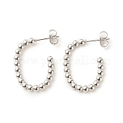Овальные серьги-гвоздики из нержавеющей стали 304 EJEW-K242-07P