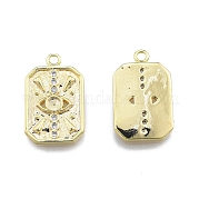 Латунные микропаве прозрачные подвески с фианитом KK-C006-02G