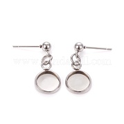 Серьги-гвоздики из нержавеющей стали 304 STAS-L226-019I-P