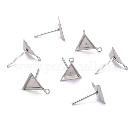 Серьги-гвоздики из нержавеющей стали 304 STAS-J032-10-1