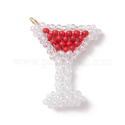 Подвески из стеклянных бусин для вина PALLOY-MZ00551-1
