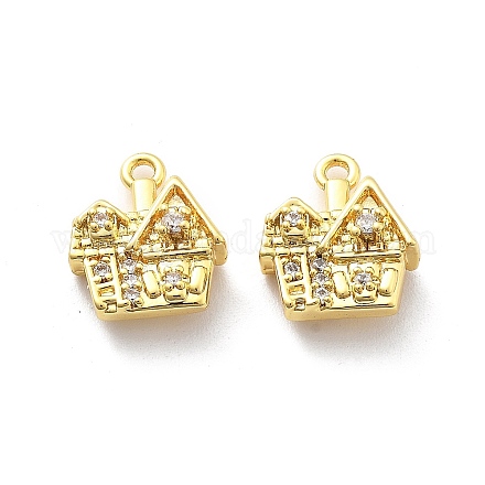 Латунные микро проложить кубического циркония подвески KK-U049-04G-02-1