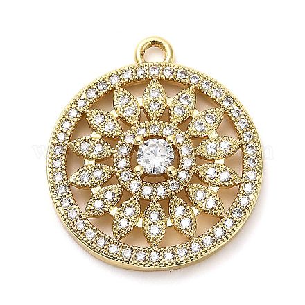 Латунные микро проложить кубического циркония подвески KK-L229-074G-1