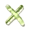 Transparent Resin Alphabet Pendants, Letter Charms, Letter.X, 41~45x33~52.5x8mm, Hole: 3.5mm